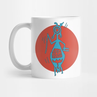 petroglyph blue pet Mug